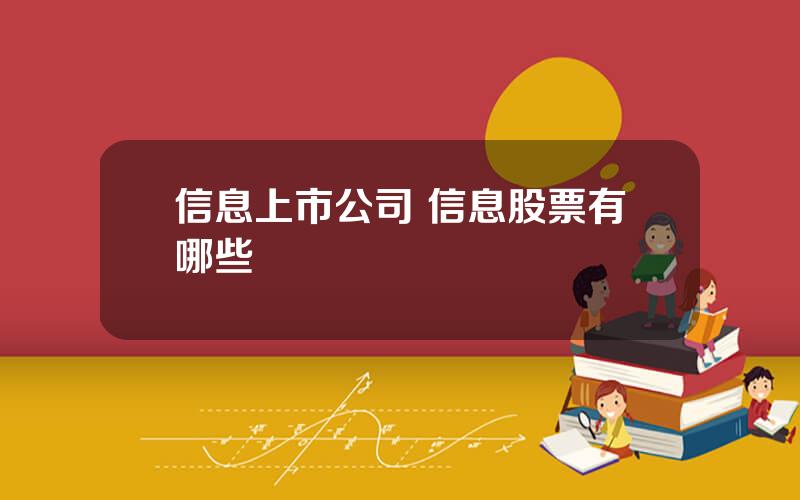 信息上市公司 信息股票有哪些